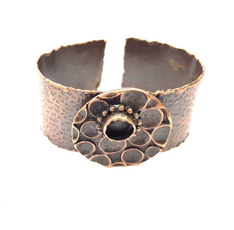 Copper Bracelet Blanks Bangle Blanks Cuff Blanks Adjustable Hammered Bracelet Blank Antique Copper Plated Brass (10mm Blanks ) G9242