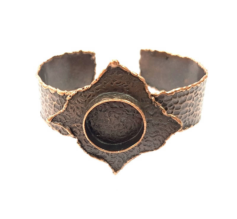 Copper Bracelet Blanks Bangle Blanks Cuff Blanks Adjustable Hammered Bracelet Blank Antique Copper Plated Brass (20mm Blanks ) G9251