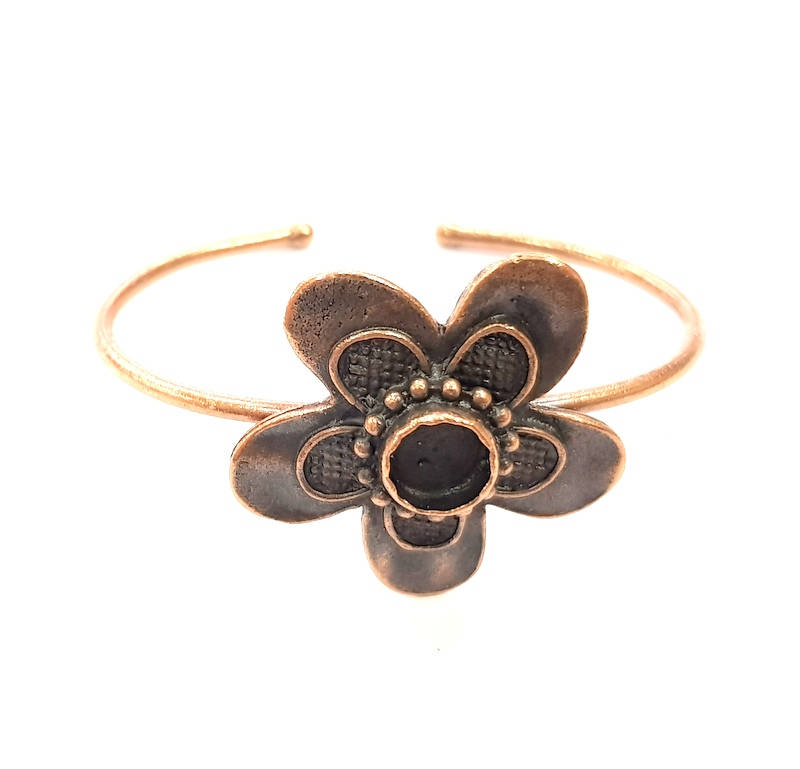 Copper Bracelet Blanks Bangle Blanks Cuff Blanks Adjustable Bracelet Blank Antique Copper Plated Brass (10mm Blanks ) G9254