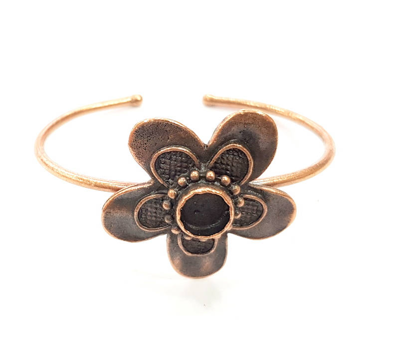 Copper Bracelet Blanks Bangle Blanks Cuff Blanks Adjustable Bracelet Blank Antique Copper Plated Brass (10mm Blanks ) G9254