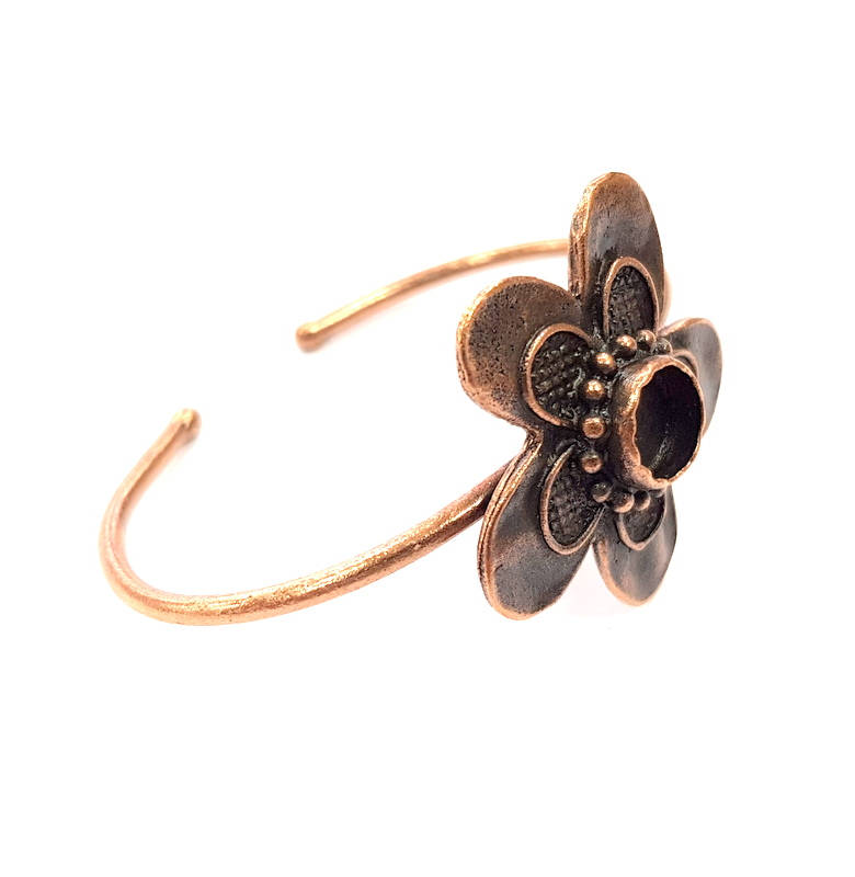 Copper Bracelet Blanks Bangle Blanks Cuff Blanks Adjustable Bracelet Blank Antique Copper Plated Brass (10mm Blanks ) G9254