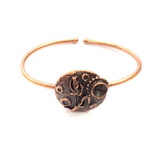 Copper Bracelet Blanks Bangle Blanks Cuff Blanks Adjustable Bracelet Blank Antique Copper Plated Brass (10mm Blanks ) G9259