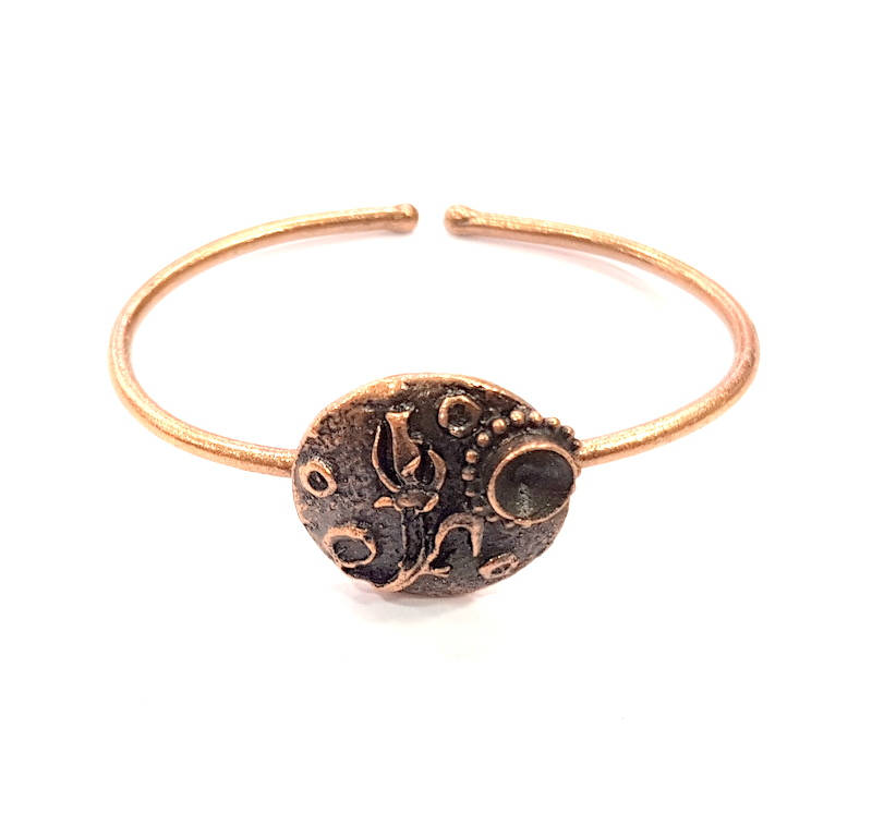 Copper Bracelet Blanks Bangle Blanks Cuff Blanks Adjustable Bracelet Blank Antique Copper Plated Brass (10mm Blanks ) G9259