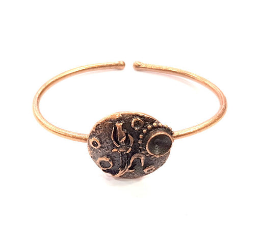 Copper Bracelet Blanks Bangle Blanks Cuff Blanks Adjustable Bracelet Blank Antique Copper Plated Brass (10mm Blanks ) G9259