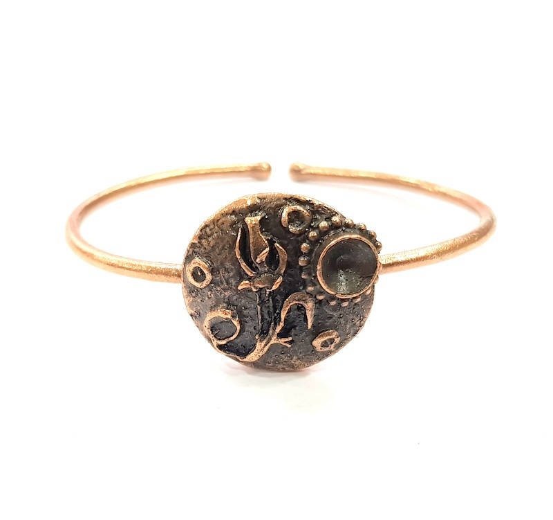 Copper Bracelet Blanks Bangle Blanks Cuff Blanks Adjustable Bracelet Blank Antique Copper Plated Brass (10mm Blanks ) G9259
