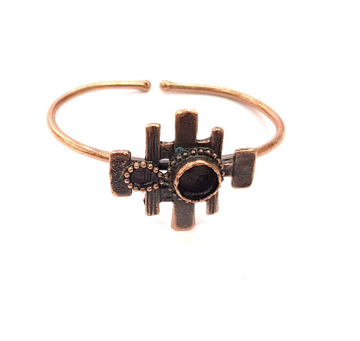 Copper Bracelet Blanks Bangle Blanks Cuff Blanks Adjustable Bracelet Blank Antique Copper Plated Brass (10mm Blanks ) G9261