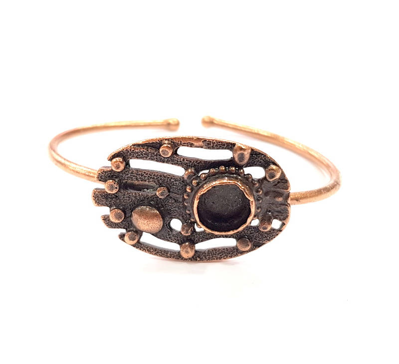 Copper Bracelet Blanks Bangle Blanks Cuff Blanks Adjustable Bracelet Blank Antique Copper Plated Brass (10mm Blanks ) G9263