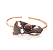 Copper Bracelet Blanks Bangle Blanks Cuff Blanks Adjustable Bracelet Blank Antique Copper Plated Brass (10mm Blanks ) G9272
