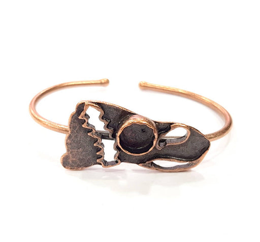 Copper Bracelet Blanks Bangle Blanks Cuff Blanks Adjustable Bracelet Blank Antique Copper Plated Brass (10mm Blanks ) G9272