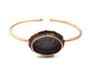Copper Bracelet Blanks Bangle Blanks Cuff Blanks Adjustable Bracelet Blank Antique Copper Plated Brass (18x13mm Blanks ) G9273