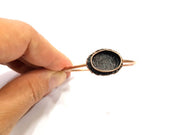Copper Bracelet Blanks Bangle Blanks Cuff Blanks Adjustable Bracelet Blank Antique Copper Plated Brass (18x13mm Blanks ) G9273