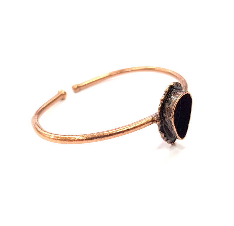 Copper Bracelet Blanks Bangle Blanks Cuff Blanks Adjustable Bracelet Blank Antique Copper Plated Brass (14x10mm Blanks ) G9275
