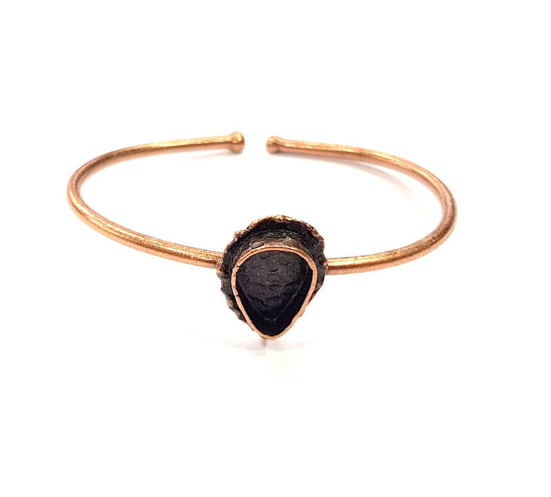 Copper Bracelet Blanks Bangle Blanks Cuff Blanks Adjustable Bracelet Blank Antique Copper Plated Brass (14x10mm Blanks ) G9275
