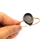 Copper Bracelet Blanks Bangle Blanks Cuff Blanks Adjustable Bracelet Blank Antique Copper Plated Brass (20x15mm Blanks ) G9280