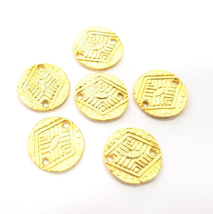 200 Gold Charm Gold Plated Charms  (15mm)  G10172