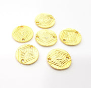 200 Gold Charm Gold Plated Charms  (15mm)  G10172