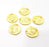 200 Gold Charm Gold Plated Charms  (15mm)  G10172