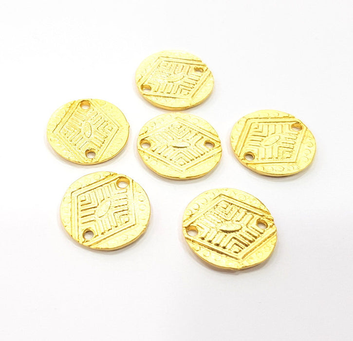 200 Gold Charm Gold Plated Charms  (15mm)  G10172