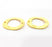 4 Gold Connector Charm Gold Plated Charms  (27x22mm)  G14431