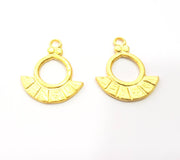 4 Gold Charm Gold Plated Charms  (25x21mm)  G10175