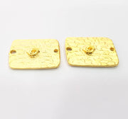 2 Gold Connector Charm Gold Plated Charms  (23x19mm)  G10178