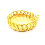 Gold Pendant Blank Mosaic Base inlay Blank Necklace Blank Resin Blank Mountings Gold Plated Brass ( 28mm blank ) G10179