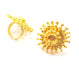 Gold Ring Settings Blank inlay Ring Mosaic Ring Bezel Base Cabochon Mountings Adjustable (10mm blank ) Gold Plated Brass G10180
