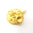 Gold Pendant Blank Mosaic Base inlay Blank Necklace Blank Resin Blank Mountings Gold Plated Brass ( 7mm blank ) G10184