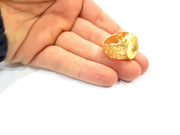 Gold Ring Settings Blank inlay Ring Mosaic Ring Bezel Base Cabochon Mountings (17x13mm blank ) Gold Plated Brass G10185