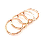 4 Rose Gold Circle Charms Rose Gold Plated Connectors (20 mm)  G10200
