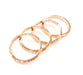 4 Rose Gold Circle Charms Rose Gold Plated Connectors (28 mm)  G10196