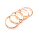 4 Rose Gold Circle Charms Rose Gold Plated Connectors (28 mm)  G10196