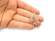 2 Rose Gold Pendant Rose Gold Plated Pendant (36x24 mm) G10199