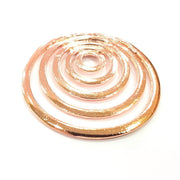 Rose Gold Circle Pendant Rose Gold Plated Pendant (45x42 mm)  G10207