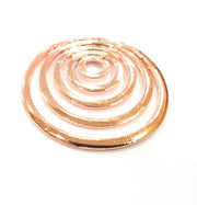 Rose Gold Circle Pendant Rose Gold Plated Pendant (45x42 mm)  G10207