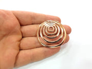 Rose Gold Circle Pendant Rose Gold Plated Pendant (45x42 mm)  G10207