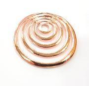 Rose Gold Circle Pendant Rose Gold Plated Pendant (45x42 mm)  G10207