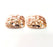2 Rose Gold Charms Blank Rose Gold Plated Charms (18 mm) G10212