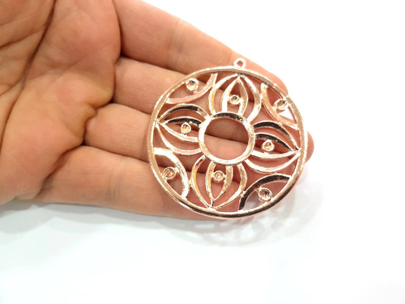 Lotus Flower Pendant Rose Gold Pendant (56 mm) G10214