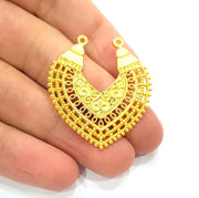 Gold Charm Gold Plated Charms  (41x36mm)  G9281