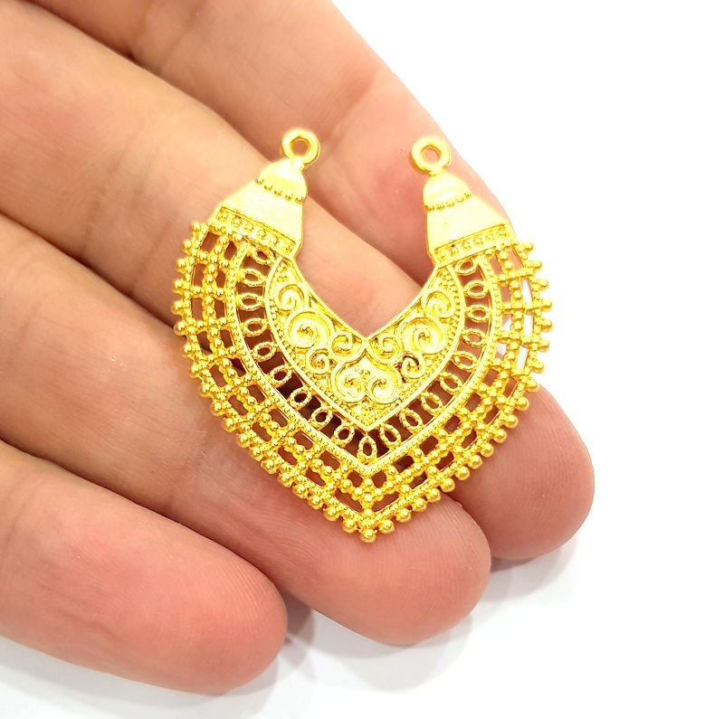 Gold Charm Gold Plated Charms  (41x36mm)  G9281