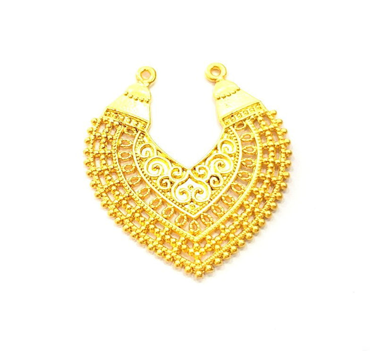 Gold Charm Gold Plated Charms  (41x36mm)  G9281