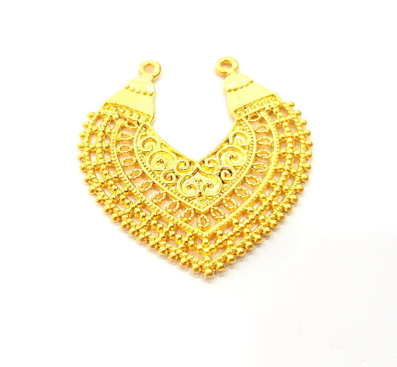 Gold Charm Gold Plated Charms  (41x36mm)  G9281