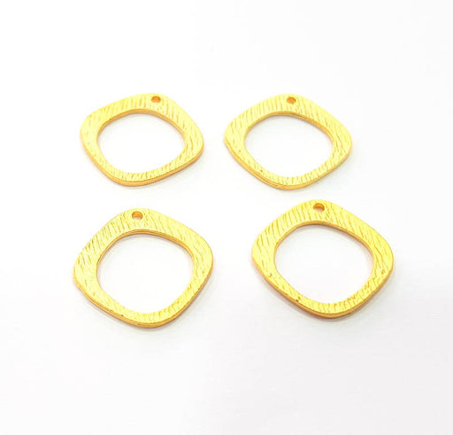 4 Gold Charm Gold Plated Charms  (20mm)  G10260