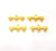 4 Gold End Bar Separator Findings  (18x8 mm) , Gold Plated Metal G10262