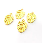 4 Leaf Charm Gold Charm Gold Plated Charms  (22x13mm)  G10269
