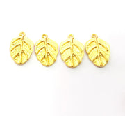 4 Leaf Charm Gold Charm Gold Plated Charms  (22x13mm)  G10269