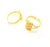 Gold Ring Blank Ring Settings Ring Bezel Base Cabochon Mountings Adjustable  (2mm blank ) Gold Plated Brass G10289