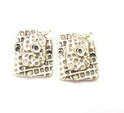 2 Silver Charms Antique Silver Plated Charms (26x20mm) G10297
