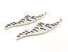 2 Silver Charms Antique Silver Plated Charms (56x19mm) G10702